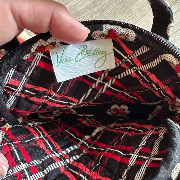 Vera Bradley Black & Red Pirouette Pattern Mini Bowler Shoulder Bag - Picture 5 of 6